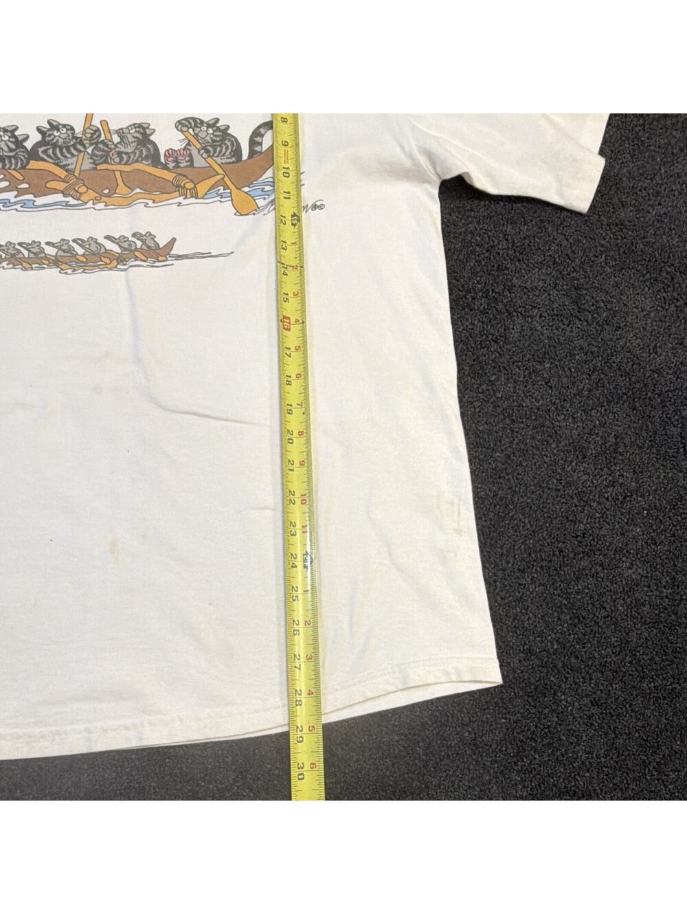 Vintage 90s B Kliban Cat Hawaii T Shirt L Crazy Shirts Canoe Single Stitch USA - Picture 15 of 15
